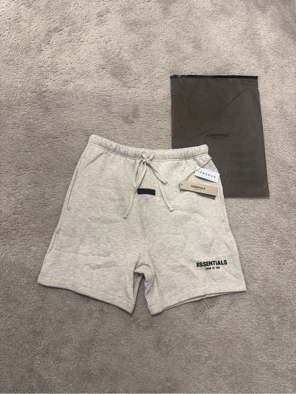 Essentials Fear of God Light Oatmeal Shorts